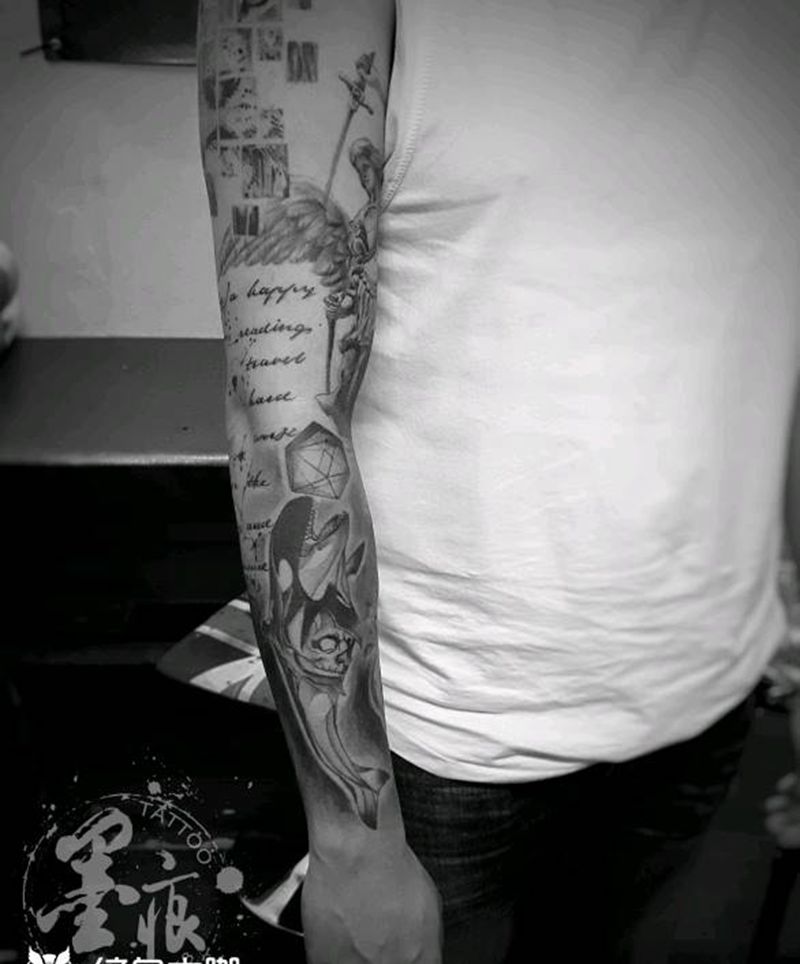 花了个臂纹身图片