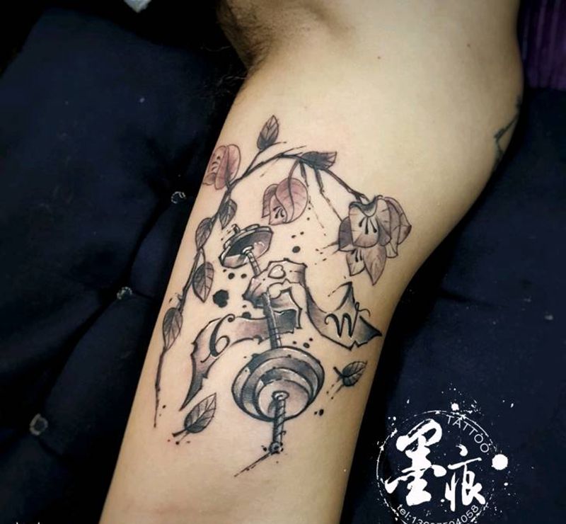 真爱永恒纹身图片_手部欧美清新几何静物原创成品纹身图案