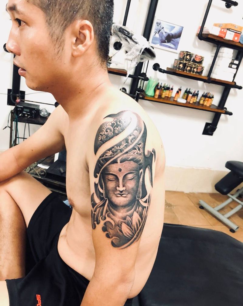 普贤菩萨纹身图片