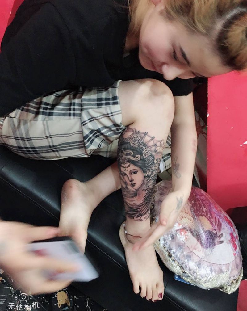 美人图纹身图片