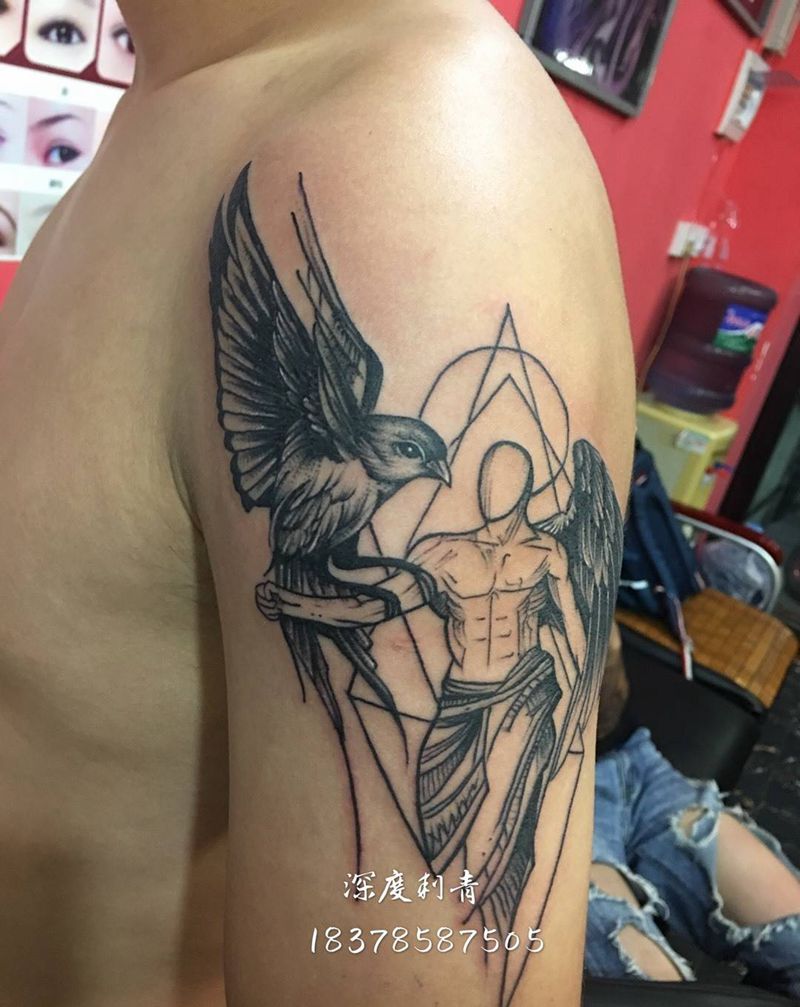 天使纹身图片