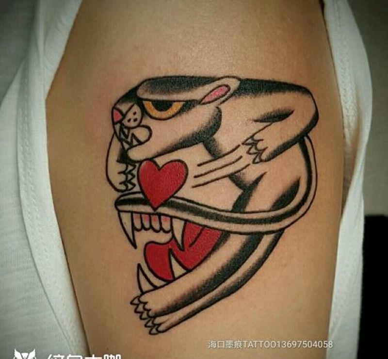 豹纹身图片_手臂手部欧美清新几何动物图腾成品纹身图案