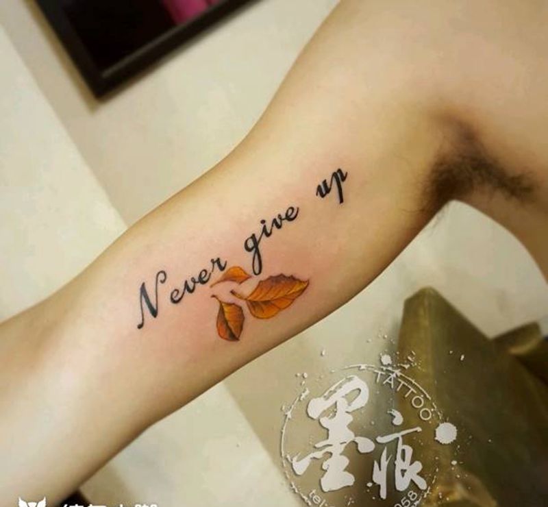 叶子纹身图片_原创成品纹身图案