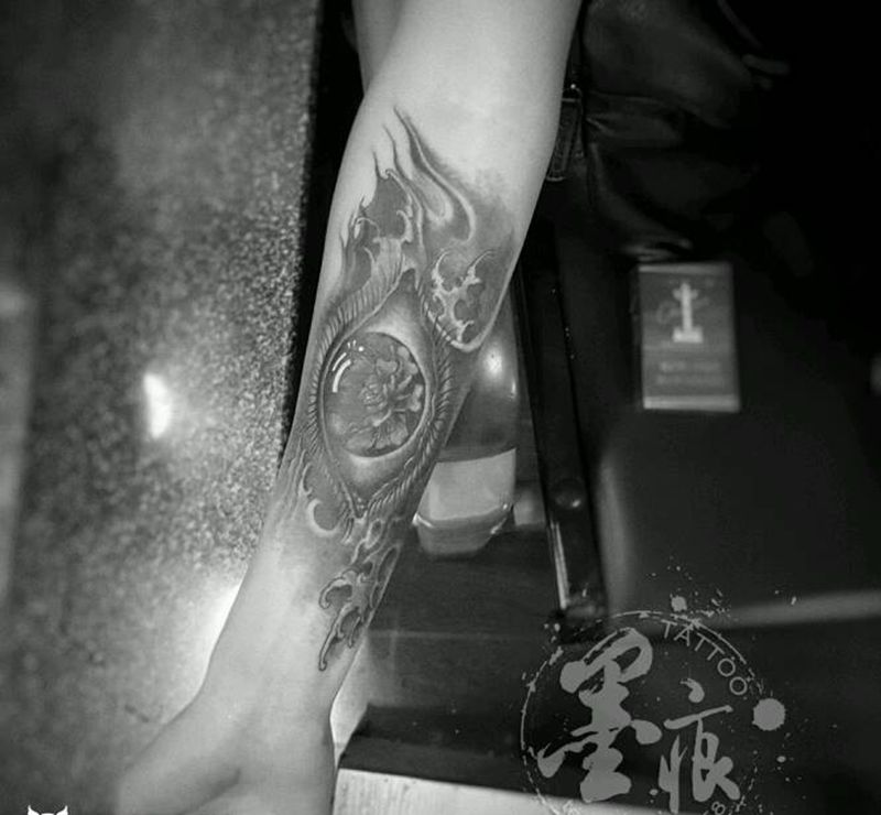 眼纹身图片_手臂手部传统成品纹身图案