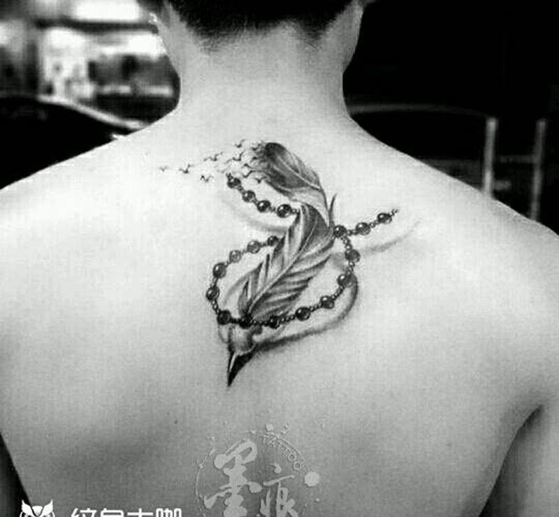 羽毛纹身图片