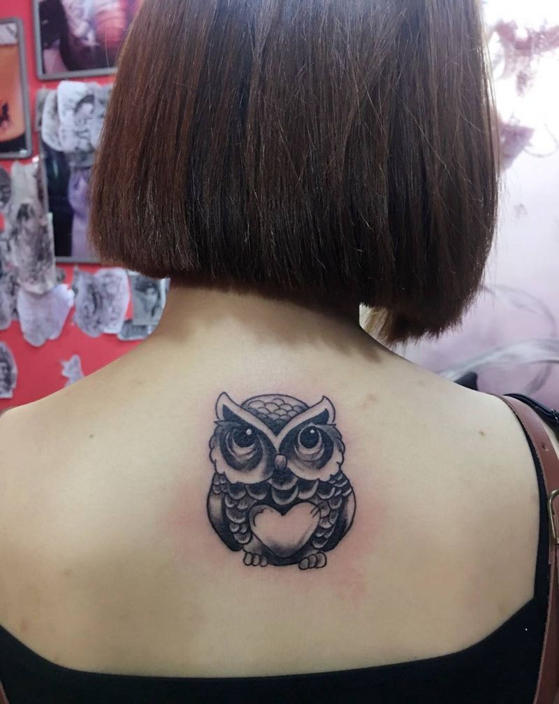 猫头鹰纹身图片