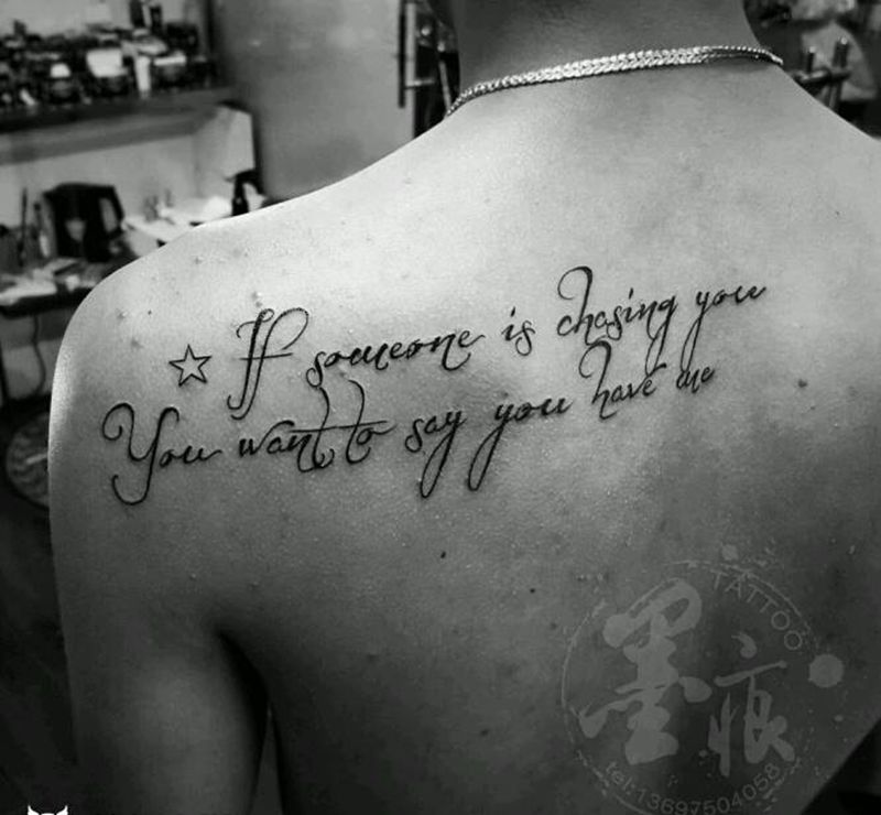 有点帅的英文纹身图片