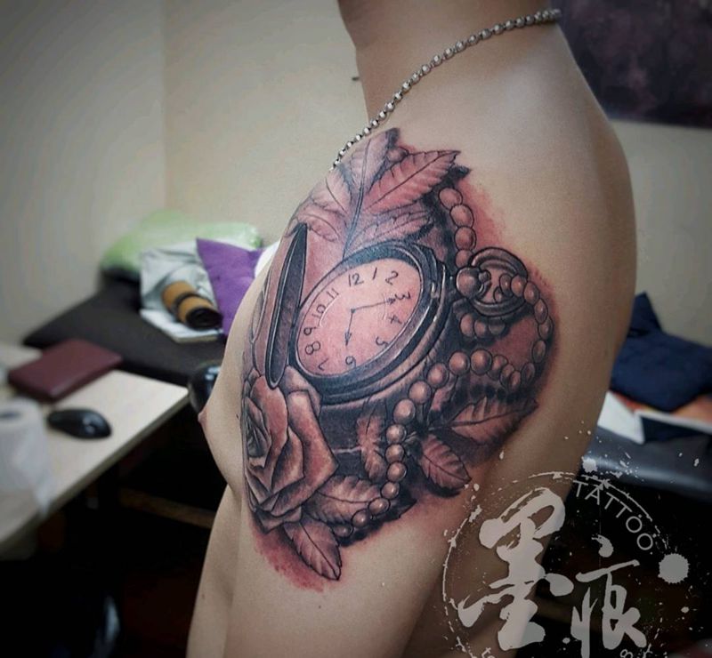 疤痕遮盖纹身图片_手臂欧美写实静物原创成品纹身图案