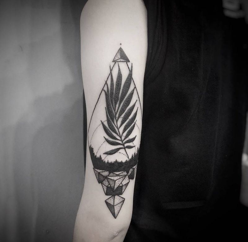 点刺几何修改旧图纹身图片