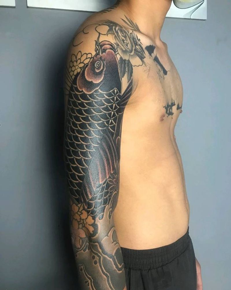 图是一年前设计的。构图不是那么纹身图片_手臂老传统纹身图案