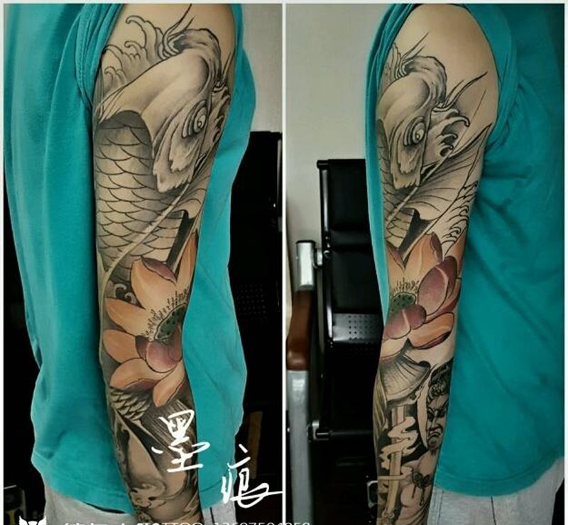 花臂鱼，明王纹身图片