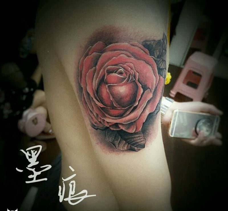 花纹身图片_手臂手部欧美清新写实植物静物成品纹身图案