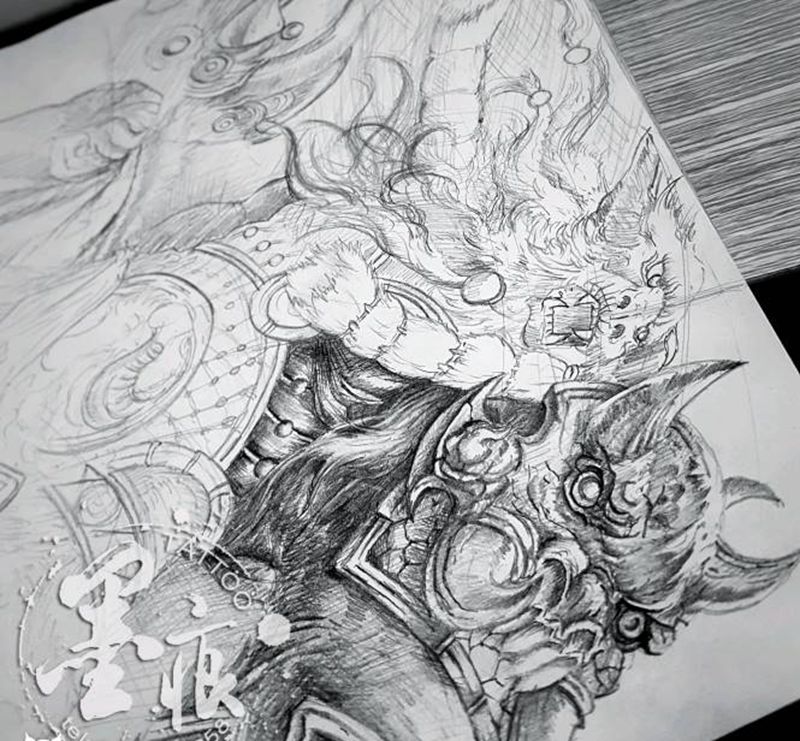 牛魔王纹身图片