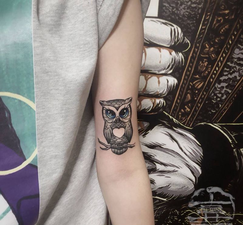 猫头鹰纹身图片