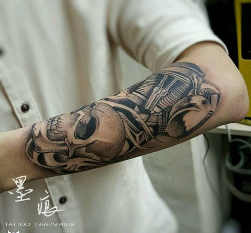 近日纹身作品纹身图片_手臂手部欧美人物静物成品纹身图案