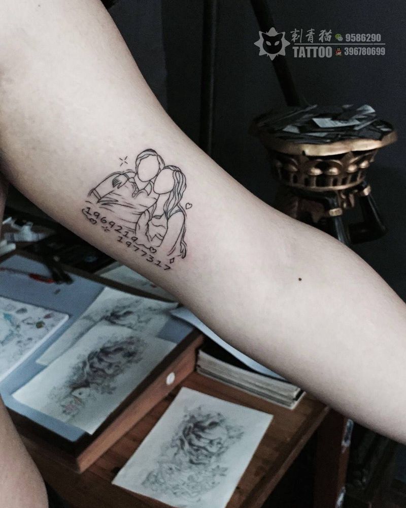 照片简笔纹身图片_手部手臂几何点刺照片简笔纹身图案