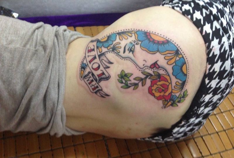 欧美月亮纹身图片