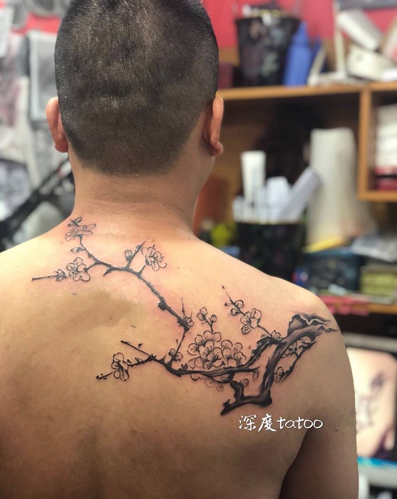 梅花纹身图片