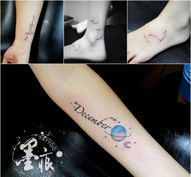 小清新纹身图片_清新原创成品纹身图案