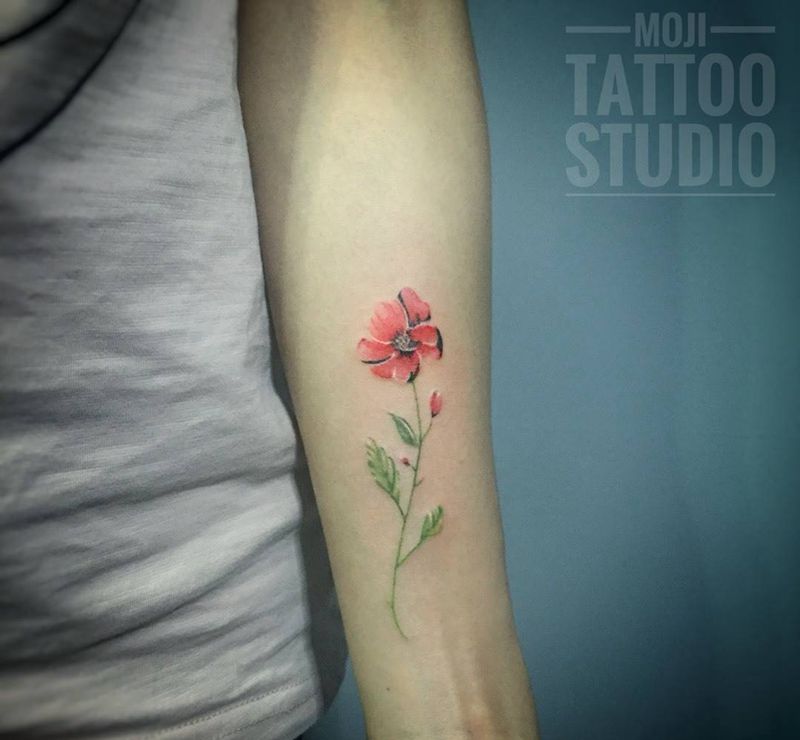 小清新花纹身图片