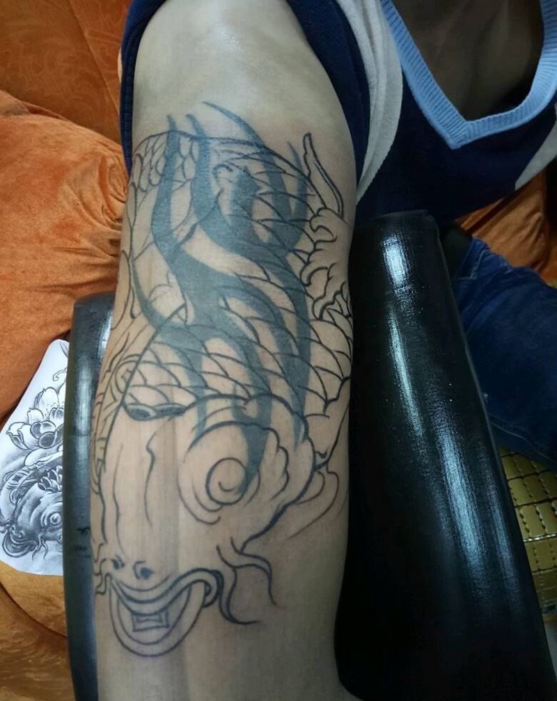 强硬遮盖纹身图片