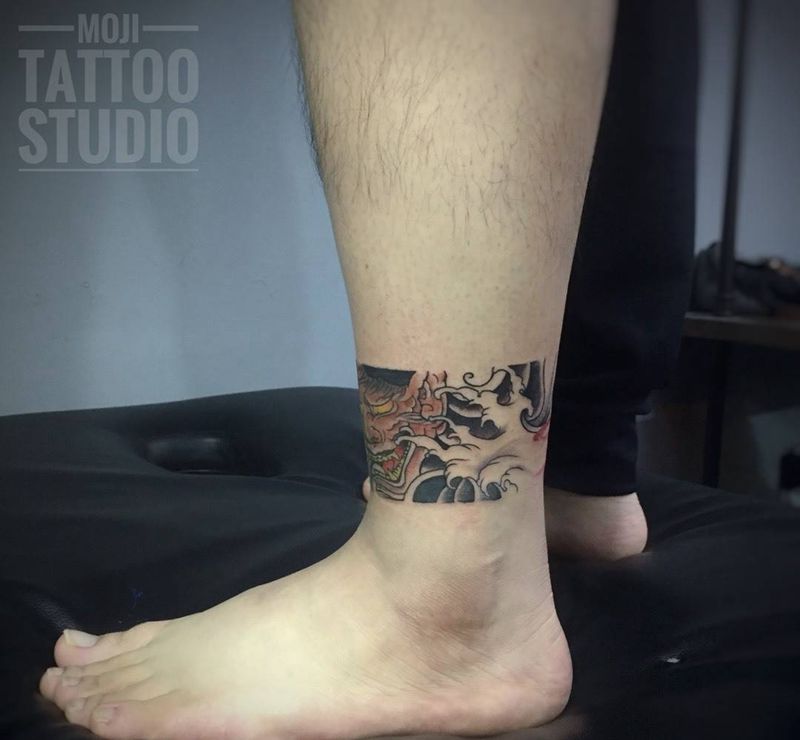 传统脚环纹身图片