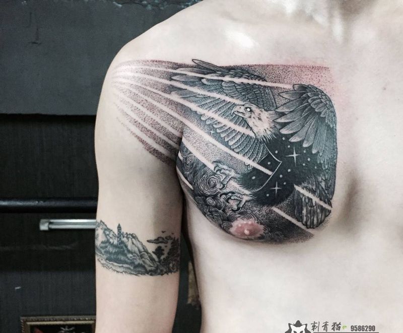 鹰纹身图片