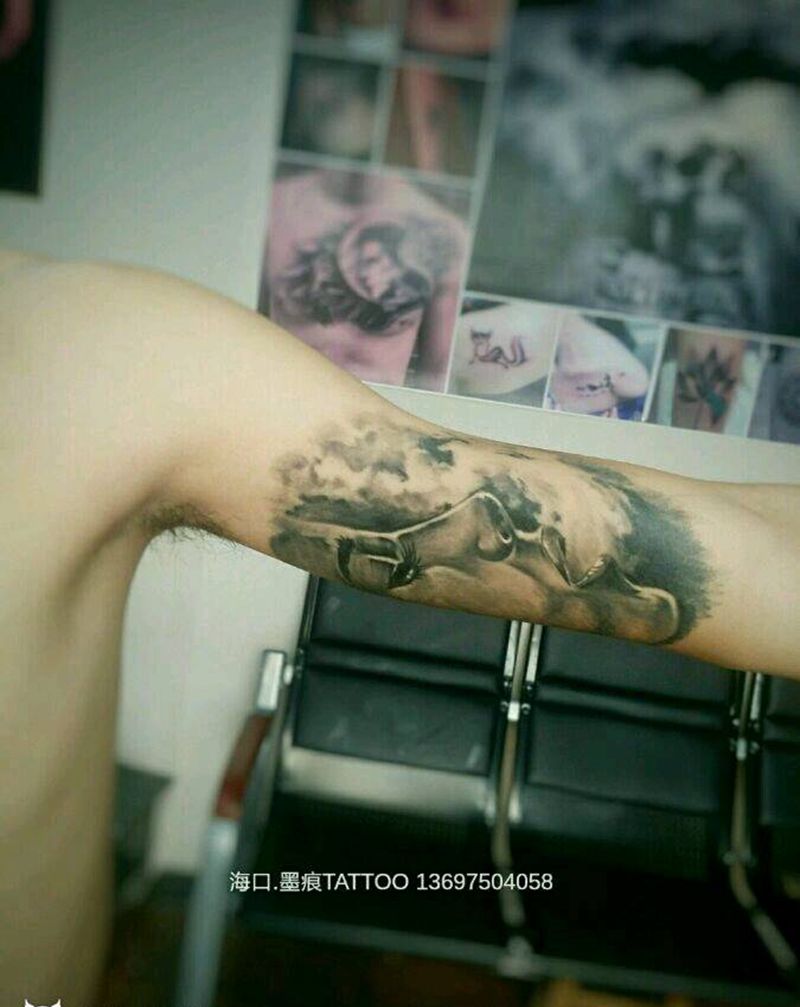 本店欧美写实人像纹身图片_欧美肖像人物成品纹身图案