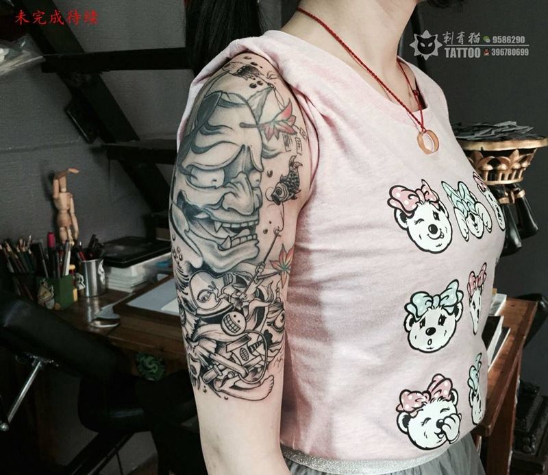 小鬼怪纹身图片