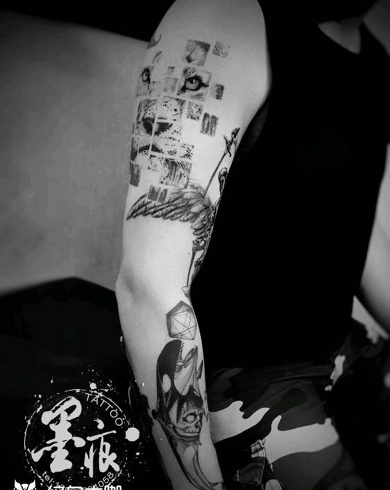 《大天使.米迦勒》纹身图片_手臂手部脚部欧美肖像人物鬼神宗教原创成品纹身图案