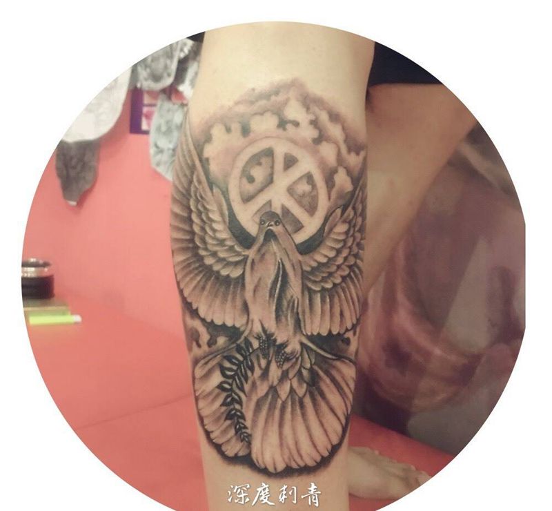 和平鸽子纹身图片