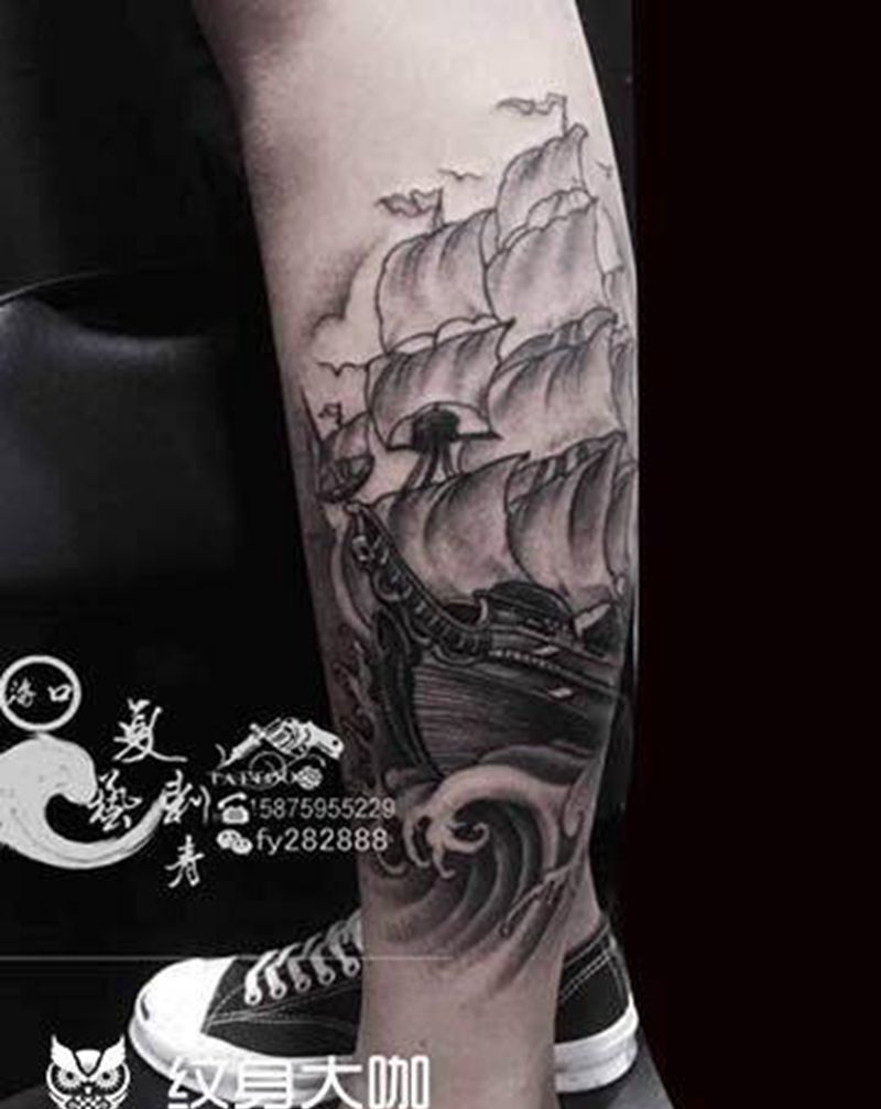 船纹身图片