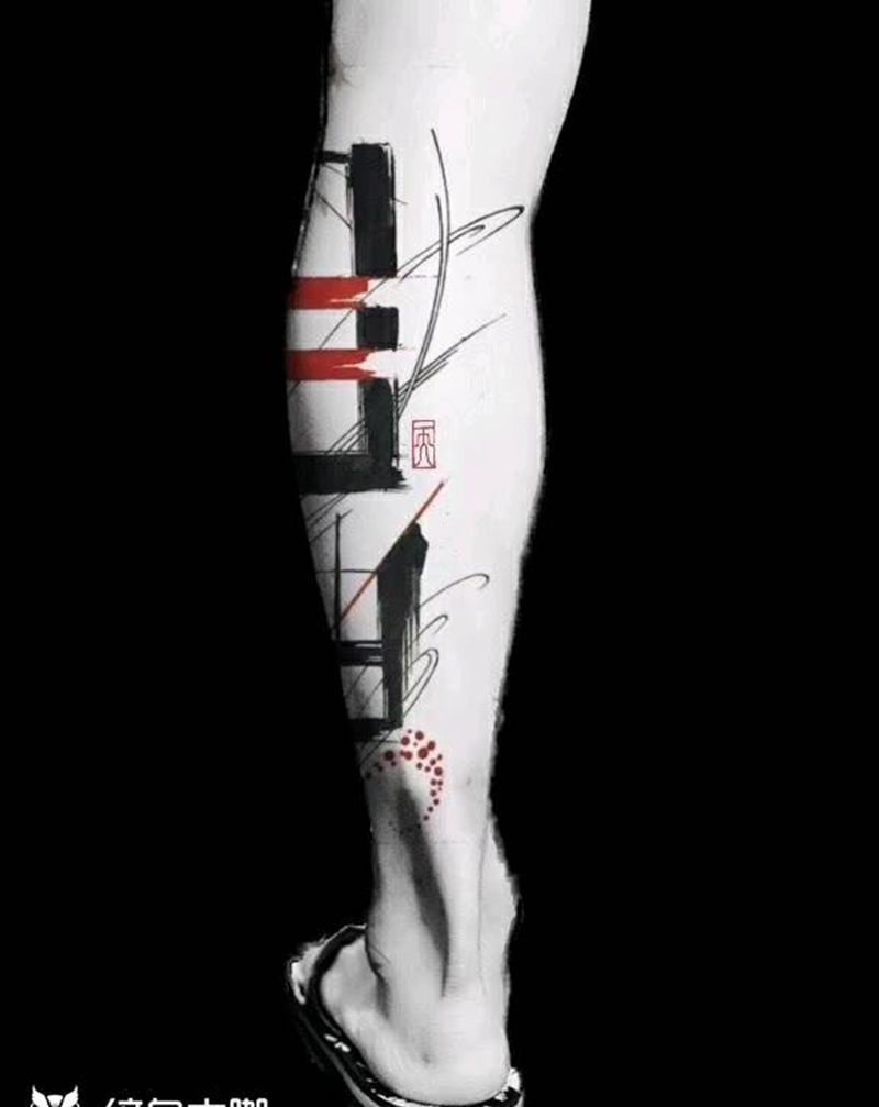 自由纹身图片_水墨纹身图案