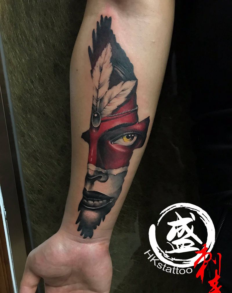 写实彩色纹身图片_手臂欧美写实纹身图案