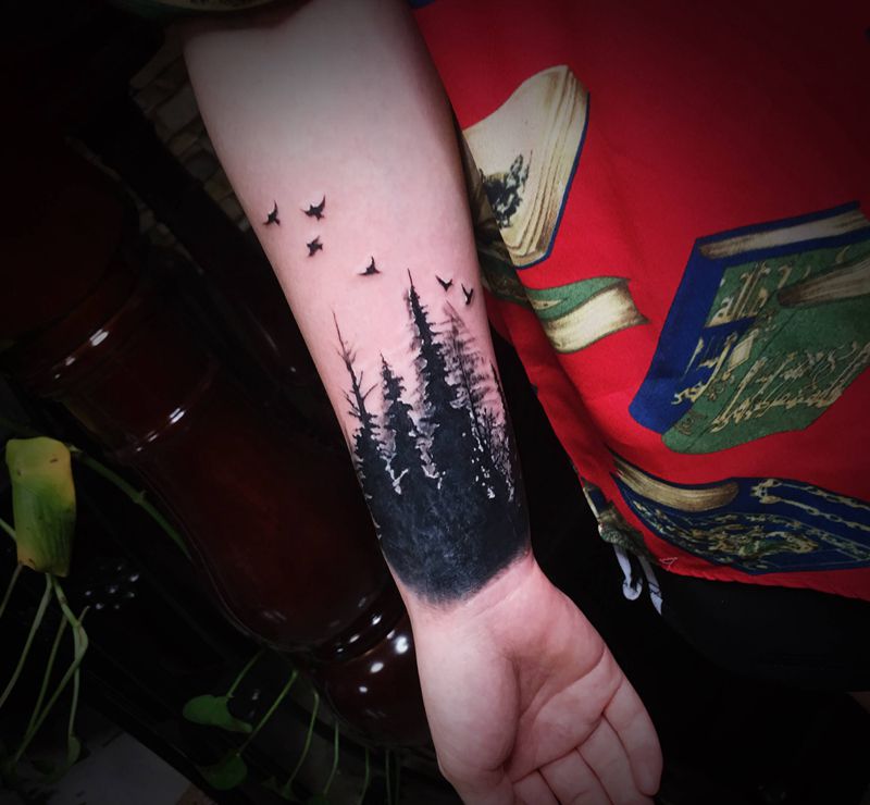 遮盖作品纹身图片_手臂图腾遮盖纹身图案