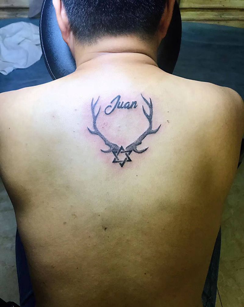 一路有你纹身图片_点刺纹身图案