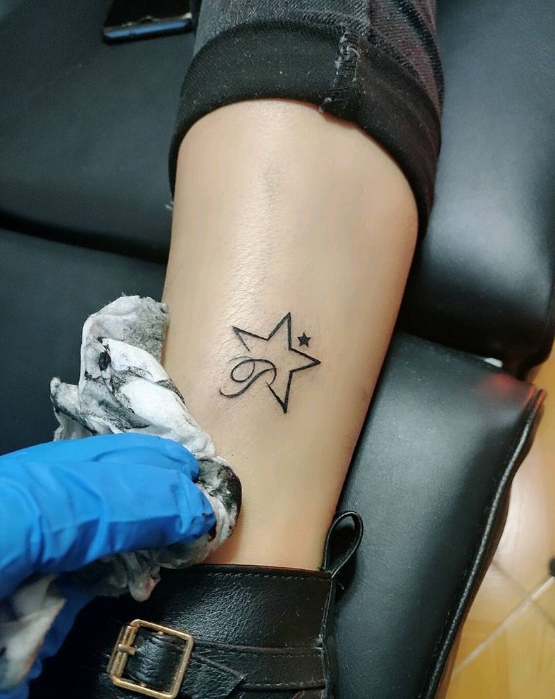 简约五角星纹身图片_图腾纹身图案