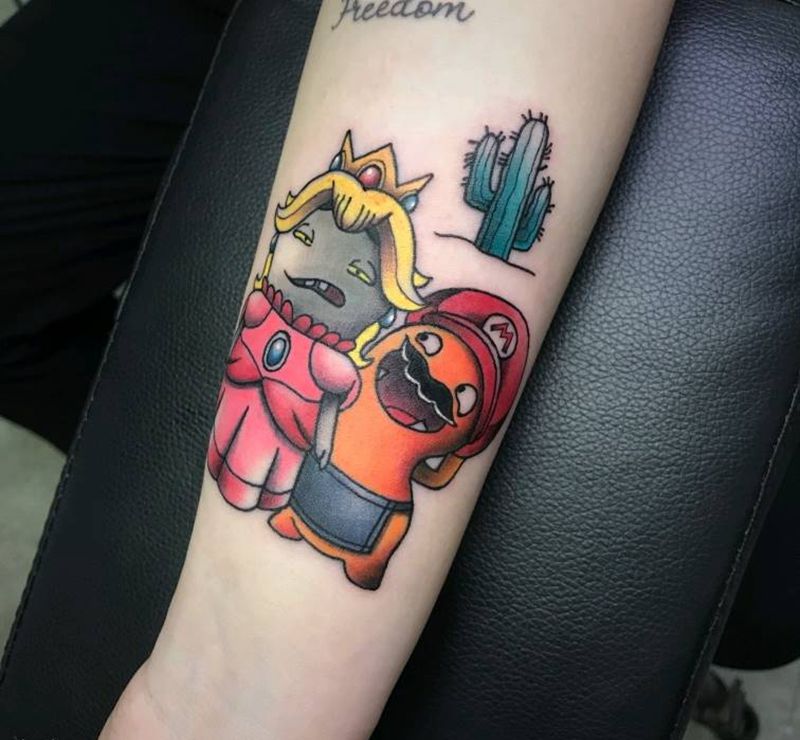 采蘑菇纹身图片_手臂New School纹身图案