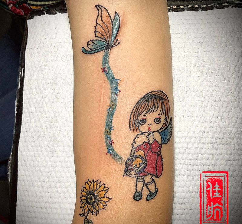 彩色小图纹身图片_手部手臂Old SchoolNew School纹身图案