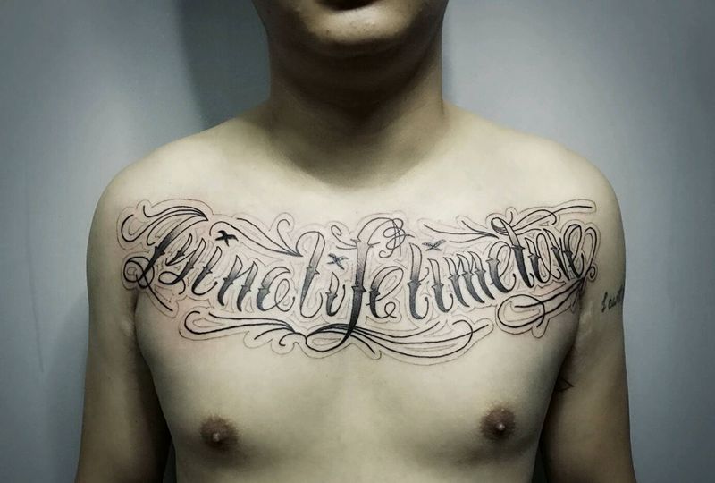 原创奇卡诺【丰作品】纹身图片_胸部欧美字符原创奇卡诺成品纹身图案