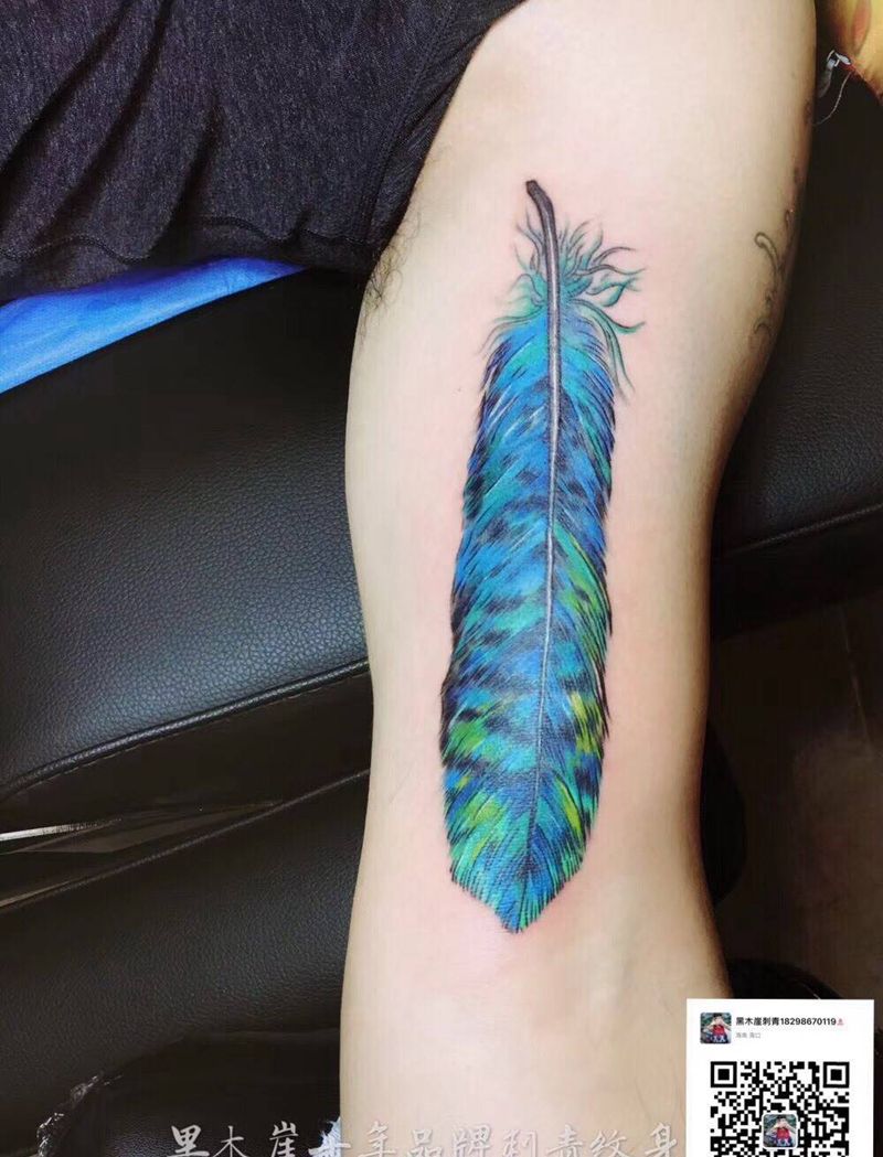羽毛纹身图片