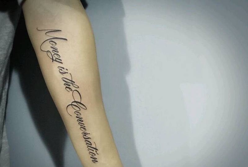 英文纹身图片_手臂清新字符原创英文成品纹身图案