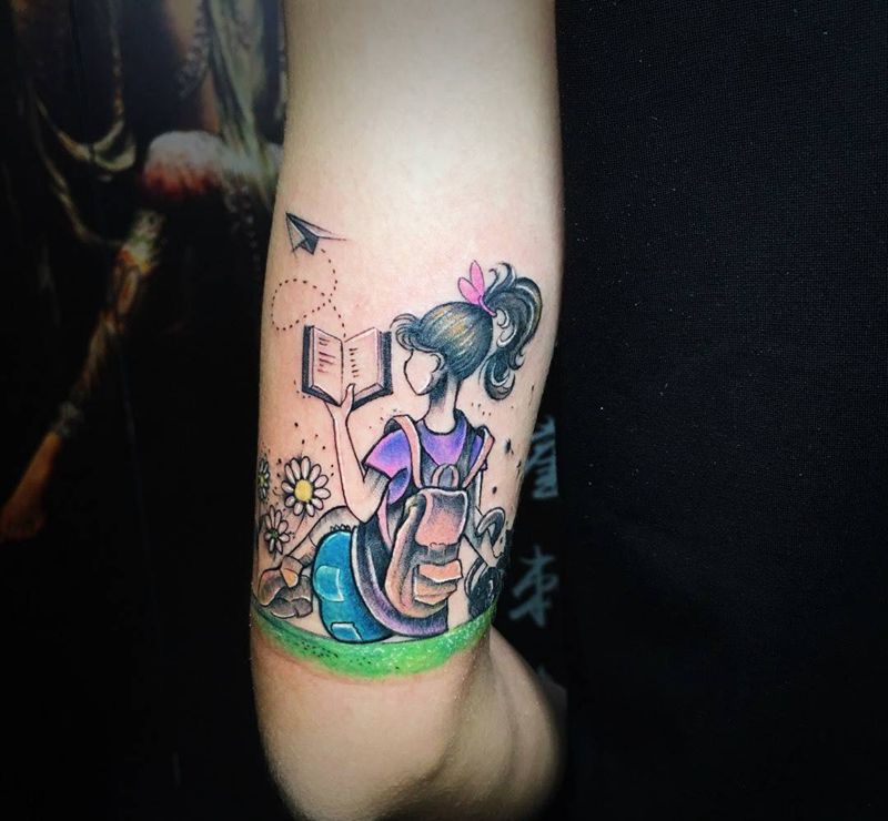 插畫風纹身图片