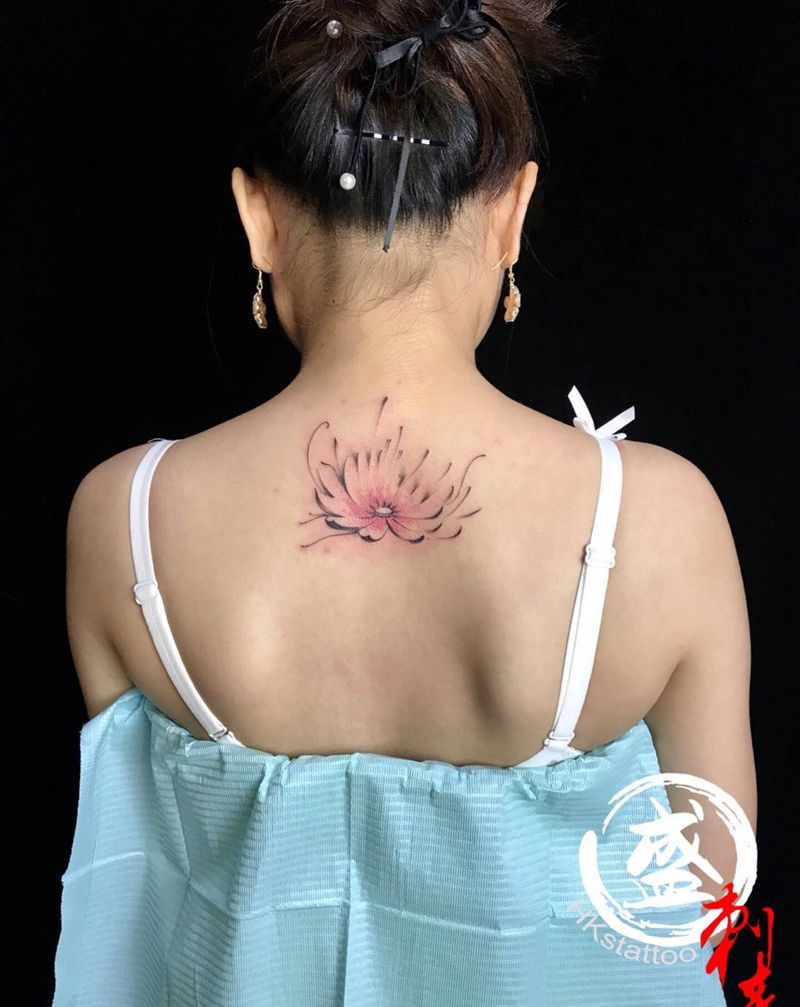荷花纹身图片