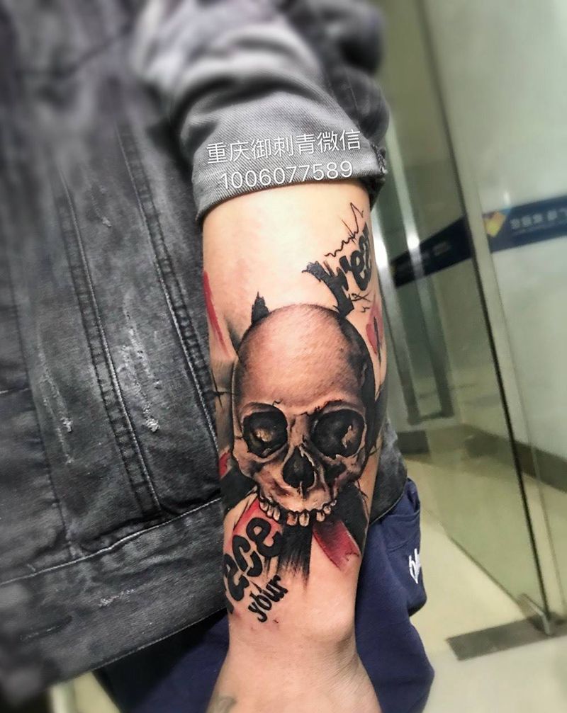 欧美骷髅纹身图片