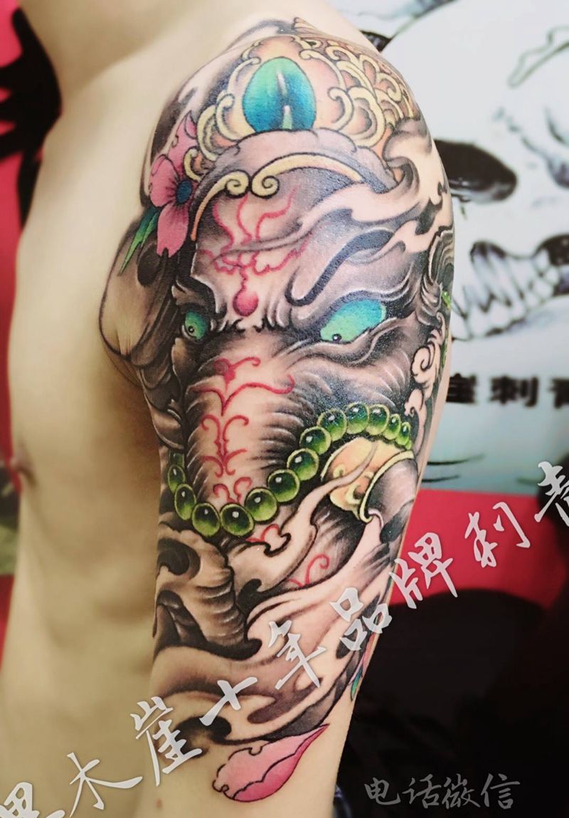 象神纹身图片