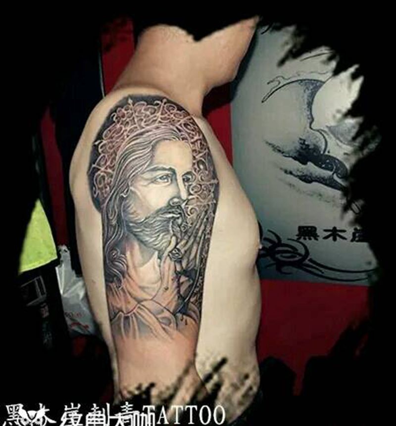 耶稣纹身图片