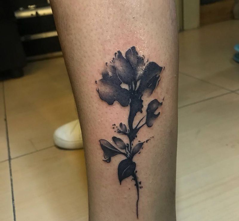 墨花纹身图片
