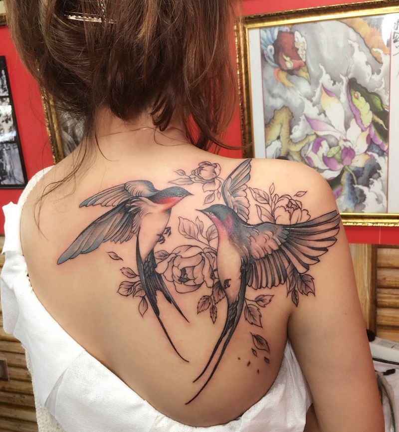 燕子纹身图片