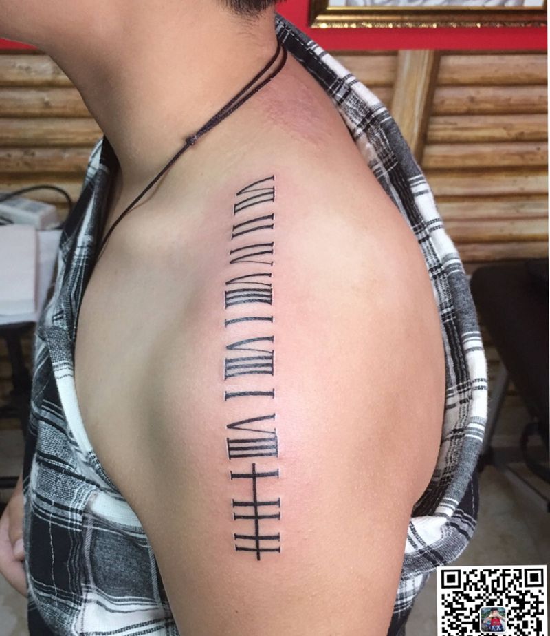 数字密码纹身图片